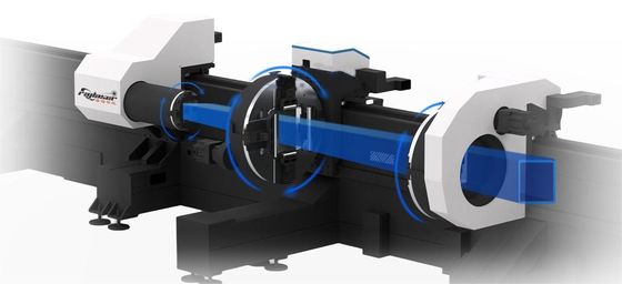 高級技術HIWIN ガイドレールチューブレーザー切削機 体重2100KG