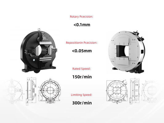プレートとチューブのための2100KG重量ファイバーレーザー切断機 MAX Raycusレーザーソース
